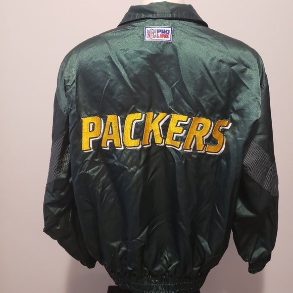 Green Bay Packers Pro Line Vintage NFL Logo Athletic Authentic Jacket Size XL - Picture 1 of 14
